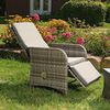 Melko Balkonset Polyrattan Balkonmöbel-Set 3-teilig, grau mit Auflagen, (Balkonmöbel-Set, 3-teiliges Balkonset für 2 Personen), platzsparendes Garten-Sitzgruppe mit Polyrattan-Geflecht und Auflagen Bild 3