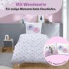 Kinderbettwäsche für Mädchen Disney Frozen Die Eiskönigin 135x200 cm 80x80 cm (2-tlg. ) Pink Mountain Rosa aus 100% Baumwolle Bild 4