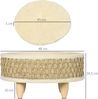 PawHut Tierbett Luxus Haustierbett mit waschbarem Kissen, Plüsch, Beige+Khaki, Ø48 x 24,5 cm Bild 5