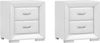 Vente-unique - CAPITOLE Bedside table Kunstleder Weiß - B 43 cm x H 54,5 cm x L 51,5 cm Bild 1