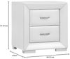 Vente-unique - CAPITOLE Bedside table Kunstleder Weiß - B 43 cm x H 54,5 cm x L 51,5 cm Bild 3