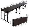 Bierbank Klappbank aus Kunstoff Grau Holzoptik 180cm klappbar Bierzeltbank Campingbank Bild 2