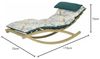 AMAZONAS Rocking Lounger Floral Schaukelliege inkl. Holzgestell und Kissen Bild 2