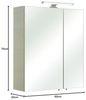 Spiegelschrank 'Amora' mit LED-Beleuchtung, Eiche weiß Bild 3