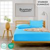 Buymax® Spannbettlaken 140x200 cm Baumwolle 100% Spannbetttuch Bettlaken Jersey, Matratzenhöhe bis 25 cm, Farbe Türkis Bild 2