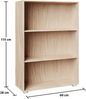 CASARIA® Bücherregal Holz Eiche 3 Fächer 115x60x28cm Standregal Küche Büroregal Bild 3