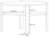 FORTE Tobago Couchtisch, Holzwerkstoff, Weiß, 74,4 x 45,5 x 74,4 cm Bild 5