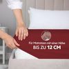 Dreamzie Premium Spannbettlaken 80x160 cm, Bettlaken 100% Jersey Baumwolle, Spannbetttuch für Dicke Matratzen bis zu 12 cm, 150 g/m², Oeko-TEX Zertifiziert - Burgunderrot Bild 3