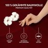 Dreamzie Premium Spannbettlaken 80x160 cm, Bettlaken 100% Jersey Baumwolle, Spannbetttuch für Dicke Matratzen bis zu 12 cm, 150 g/m², Oeko-TEX Zertifiziert - Burgunderrot Bild 2