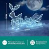 Gartenpirat LED Dekofigur Rentier mit Schlitten 100 x 49 cm 216 LED Weihnachtsdeko für außen Bild 2