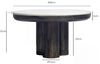 Couchtisch Metall mit weißer Marmor Tischplatte 60cm Rund - Design Wohnzimmertisch Aluminium - Alu Loungetisch Säulenbein - Moderner Beistelltisch Sofatisch - Edler Kaffeetisch Handmade Bild 3