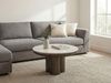 Couchtisch Metall mit weißer Marmor Tischplatte 60cm Rund - Design Wohnzimmertisch Aluminium - Alu Loungetisch Säulenbein - Moderner Beistelltisch Sofatisch - Edler Kaffeetisch Handmade Bild 4