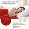 Komfortec Spannbettlaken Jersey 2er Set 100% Baumwolle – 90x200 cm – Weich, Atmungsaktiv & Hautfreundlich – Mit Rundumgummi – Oeko-Tex Zertifiziert – Für Boxspring, Topper & Matratzen – Rot Bild 3