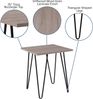 Flash Furniture Oak Park Collection Beistelltisch mit Holzmaserung und Metallbeinen, Treibholz Bild 4