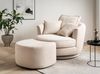 Sessel drehbar Comfy wollweiß Webvelours 120 cm Bild 3