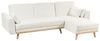 Eckschlafsofa 3-Sitzer KAARINA Stoff Weiß linksseitig Bild 4