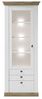 Lomadox Vitrine LINARES-61 Pinie weiß / Wotan Eiche Nb. inkl. LED - 82/204/44 cm Bild 4