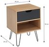 BAÏTA Duo 2 Nachttische, Holzwerkstoff, Schwarz, L40cm Bild 3