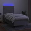 vidaXL Boxspringbett mit Matratze & LED Hellgrau 80x200 cm Stoff 3134989 Bild 4