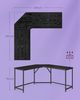 VASAGLE Eckschreibtisch, L-förmiger Computertisch, 149 x 149 x 76 cm, platzsparender Bürotisch, Homeoffice, Gaming, ebenholzschwarz-tintenschwarz LWD073B56 Bild 3