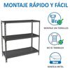 Simonrack Schwerlastregal, Lagerregal, 90 x 120 x 40 cm, Metallregal, Kellerregal, Biegestelle 200 kg, 3 Fachböden, Antracite - Simonclick Bild 5