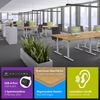 ESMART Germany ETX-121WBA 160x80 cm Bambus Dekor Ergonomischer Steh-Sitz-Schreibtisch auf Rollen Stufenlos elektrisch höhenverstellbar 78,5-128,5cm 3X Memory Aktivitätserinnerung Soft-Start/Stopp Bild 4