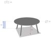 Hespéride - Runder Gartenbeistelltisch Saona in Graphitgrau - 70 × 40 cm - Graphitgrau Bild 3