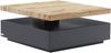 Vente-unique - Couchtisch drehbar - 1 Schublade - MDF - Anthrazit & Holzfarben - KYRIA Bild 4