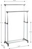 Rollgarderobe Duo / Double, Kunststoff, Metall, Grau, 95 x 170 x 43 cm Bild 2