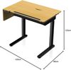 - AGIL - elektrisch ergonomisch höhenverstellbarer Zeichentisch - schwarzes Gestell & Ahorn Tischplatte 120x60 cm mit Schublade - Memory Funktion - USB - Arbeitsfläche stufenlos neigbar bis zu 45° Bild 3