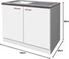 Flex-Well Spülenschrank Lucca (B x H x T) 100 x 85 x 60 cm, inkl. Einbauspüle Bild 2