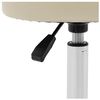 Physa Drehstuhl Rollhocker mit Rückenlehne Friseurhocker Kosmetikhocker 150 kg, Dunkelbeige Bild 4