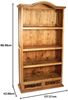 MiaMöbel Mexico Bücherregal Massivholz Pinie Landhaus Mexiko Möbel Mexikanisch Bild 2