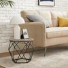 Vasagle Couchtische, 2er Set, Beistelltische mit Korbfunktion, Satztisch, Stahlrahmen Greige-schwarz, 50x40 cm, 40x36 cm Bild 5
