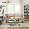 Vasagle Couchtische, 2er Set, Beistelltische mit Korbfunktion, Satztisch, Stahlrahmen Greige-schwarz, 50x40 cm, 40x36 cm Bild 2
