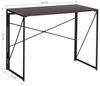 FurnitureR Tische für Ausbildung, vielseitig einsetzbar, für Schulen, klappbarer Tisch, Rahmen aus MDF und Metall, Keine Montage erforderlich, 100 x 50 x 75 cm, Nussbaum Bild 2