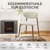 COLAMY Küchenstuhl Esszimmerstühle 6er Set, Moderne Polsterstuhl Essstühle mit Fester Rückenlehne, Stoff Esszimmerstühl mit Metallbeinen für Esszimmer, Küche, Restaurant, Beige Bild 3