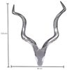 FineBuy Deko Hirschgeweih Aluminium Wanddeko Landhausstil Silber Metall modern, Design Hirschkopf Landhaus Geweih Wand, Wohndeko Hirsch außen, Wandschmuck Bild 4