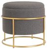 Arcon Sitzsack aus Stoff, MDF und Metall in Dunkelgrau und Gold Bild 1
