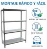 Simonrack Schwerlastregal, Lagerregal, 150 x 120 x 30 cm, Metallregal, Kellerregal, Biegestelle 200 kg, 4 Fachböden, Anthrazit/Verzinkt - Simonclick Bild 5