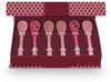 PiP Studio Besteck-Set Flower Festival Oriental Geschenkset Teelöffel dark pink 13cm, Porzellan, Giftset Teaspoons Oriental Flower Festival Dark Pink 13cm Bild 1
