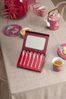 PiP Studio Besteck-Set Flower Festival Oriental Geschenkset Teelöffel dark pink 13cm, Porzellan, Giftset Teaspoons Oriental Flower Festival Dark Pink 13cm Bild 4