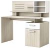 Demeyere Single-Unit Schreibtisch + 1 Top Abschnitt Malicia, Holz, Shannon Eiche/Pearl Weiß Bild 4