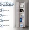 Home Collective Mehrzweckschrank Schmaler Schrank 40 cm breit mit 1 Tür & 4 Einlegeböden (Universalschrank Haushaltsschrank für Haushalt, Flur, Büro oder Schlafzimmer) 40x35x184 cm (BxTxH), Kaschmir Bild 4