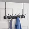 mDesign Türgarderobe Gerdarobenhaken Flurgarderobe 2er Set Metall Schwarz/Silber Bild 3