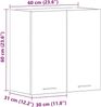 vidaXL Hängeschrank 2 Regalböden Küche Schrank Einbauküche Küchenzeile Küchenmöbel Oberschrank Küchenschrank Betongrau 60 x 31 x 60 cm Holzwerkstoff Bild 3