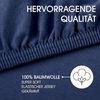 CelinaTex Jersey Spannbettlaken Lucina 180x200-200x200 cm dunkel blau 100% Baumwolle gekämmt bis 26cm Matratzenhöhe Oeko-TEX Bild 2