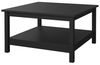 Dmora - Wohnzimmertisch Leonie, Niedriger Wohnzimmertisch, Kaffeeregal, Couchtisch für Sofa, 81x81 h45 cm, Schwarz Bild 5