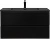 Badplaats Badmöbel Set mit Waschbecken und Unterschrank Angela 90 x 48 cm Schwarz Matt - Waschbeckenunterschrank mit Soft-Close und Schwarze Waschbecken, Vorgemontiert Bild 5