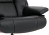 MCA Relaxsessel + Hocker HWC-N57, Fernsehsessel Liegesessel, Holz Echtleder ~ schwarz Bild 4